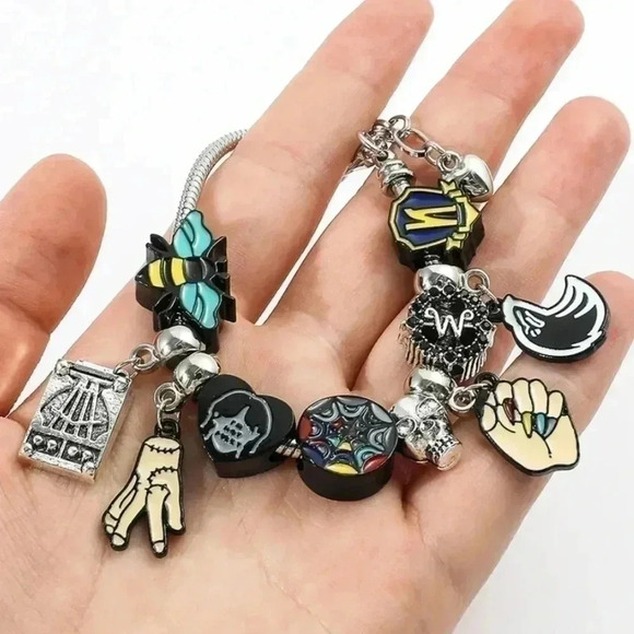 Wednesday Addams Hot Charms Bracelets - Picture 1 of 2